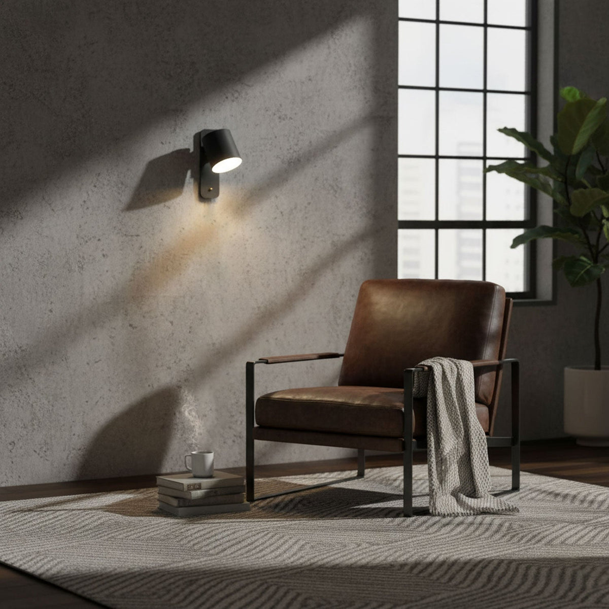 Metal Rotating Cylinder Wall Sconce