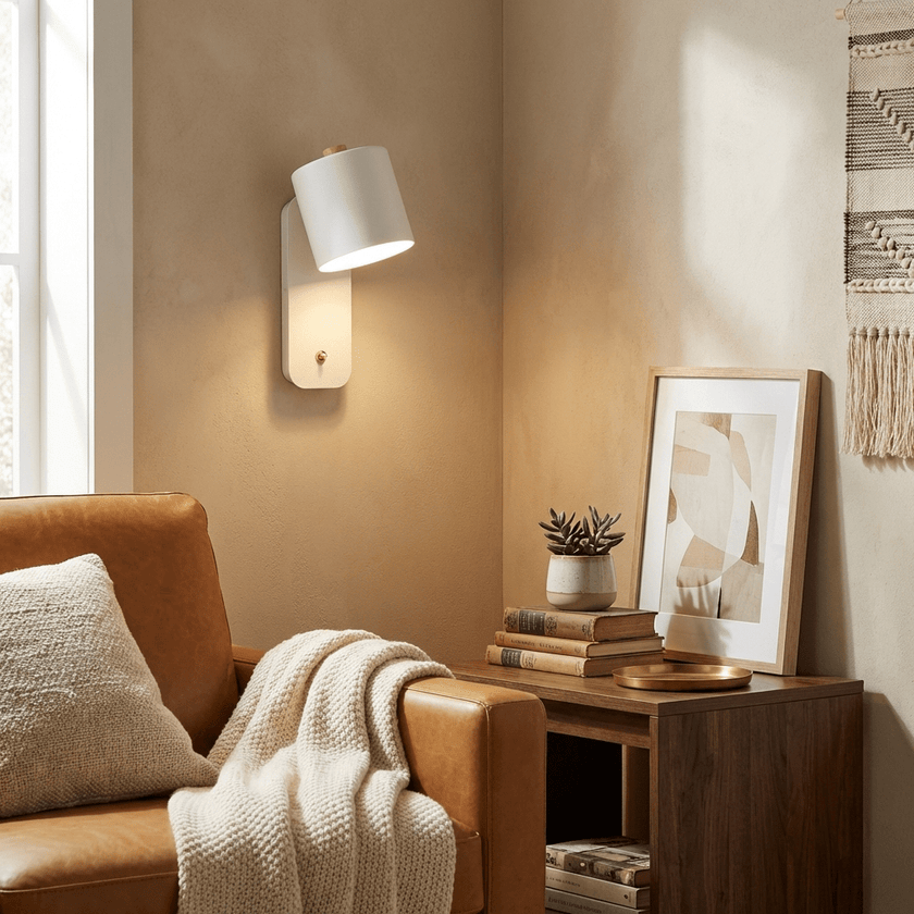 Metal Rotating Cylinder Wall Sconce