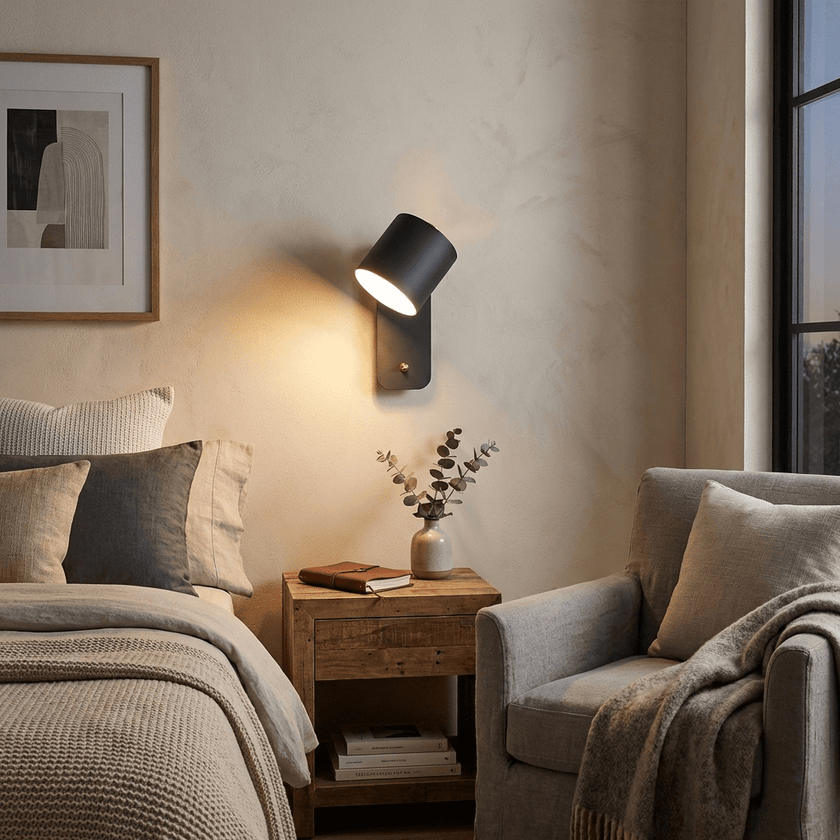 Metal Rotating Cylinder Wall Sconce