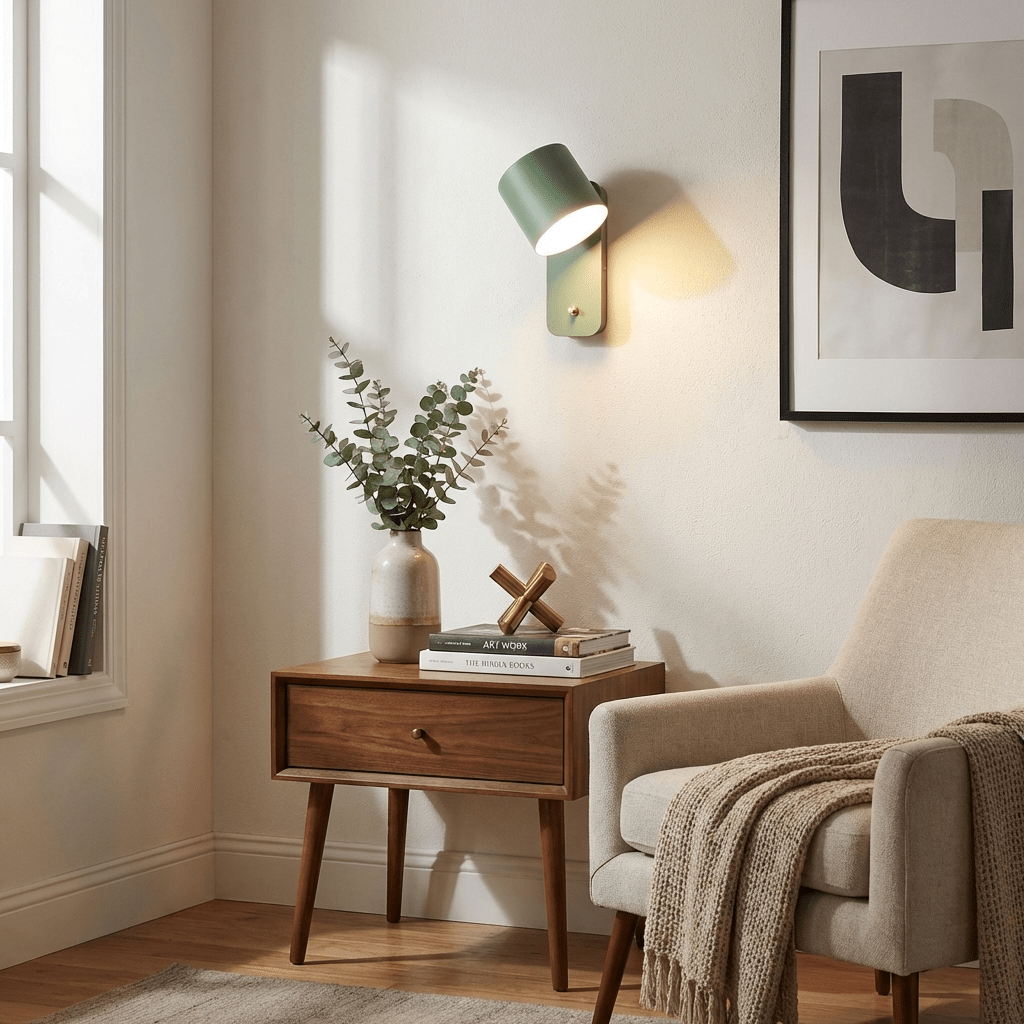 Metal Rotating Cylinder Wall Sconce
