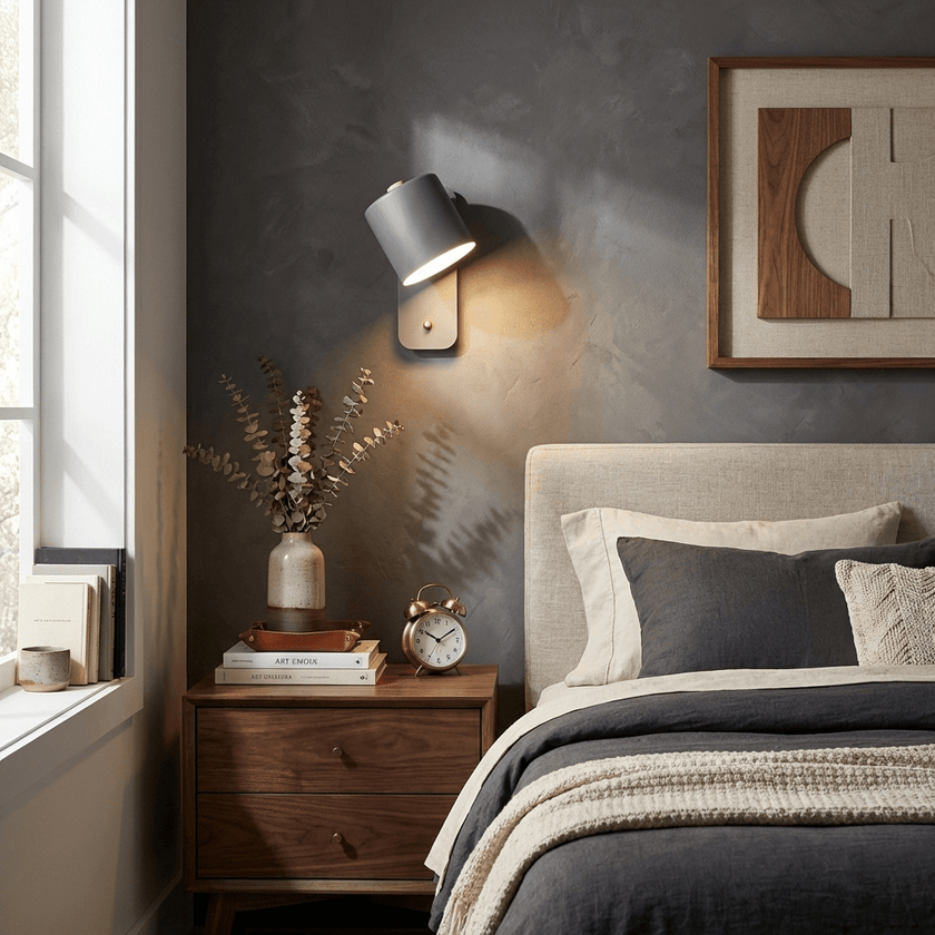Metal Rotating Cylinder Wall Sconce