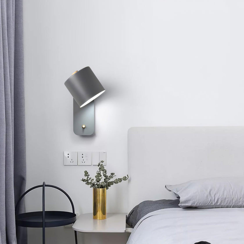 Metal Rotating Cylinder Wall Sconce