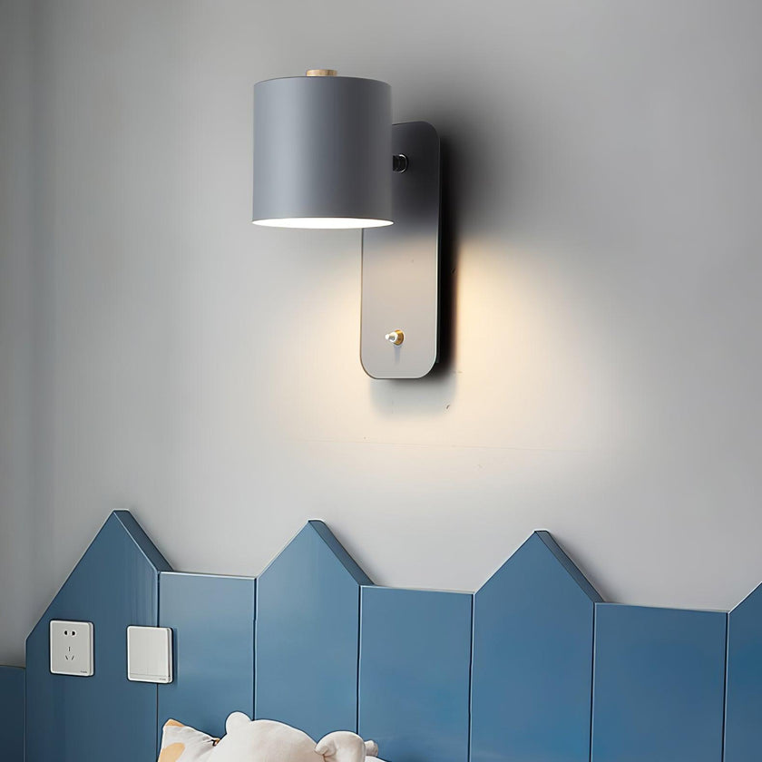 Metal Rotating Cylinder Wall Sconce