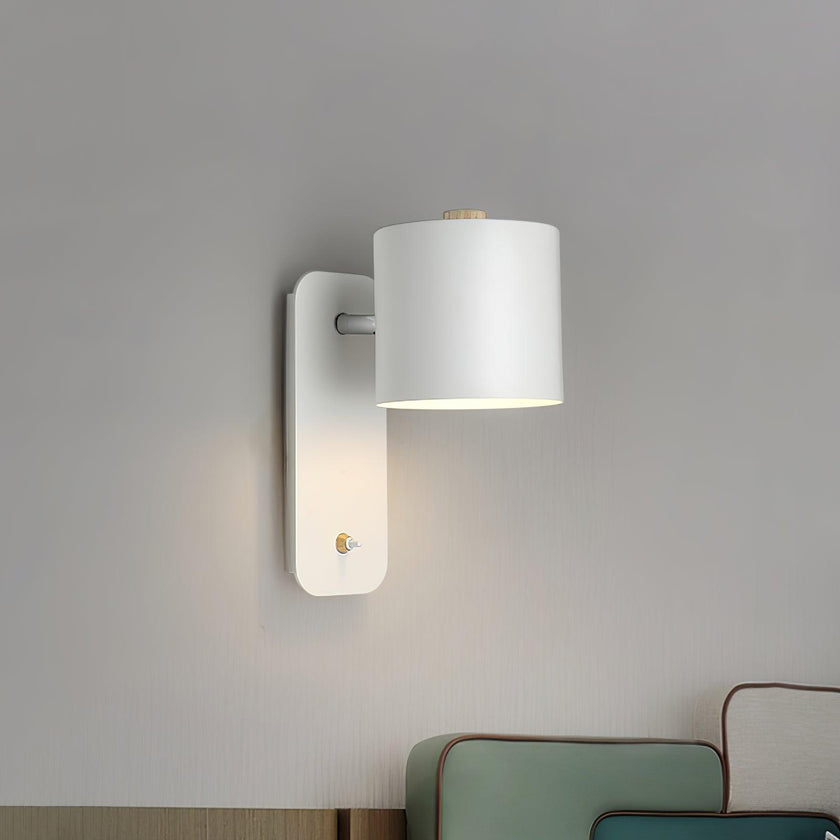 Metal Rotating Cylinder Wall Sconce