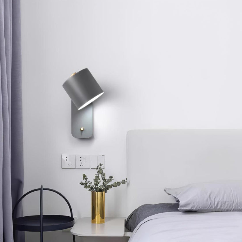 Metal Rotating Cylinder Wall Sconce