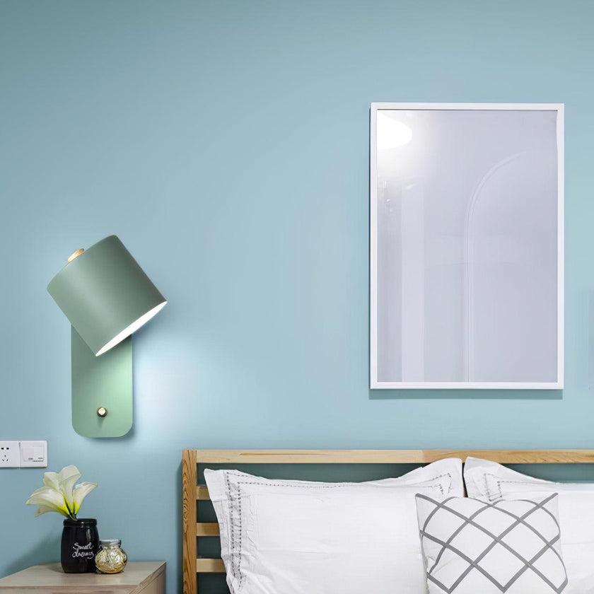 Metal Rotating Cylinder Wall Sconce