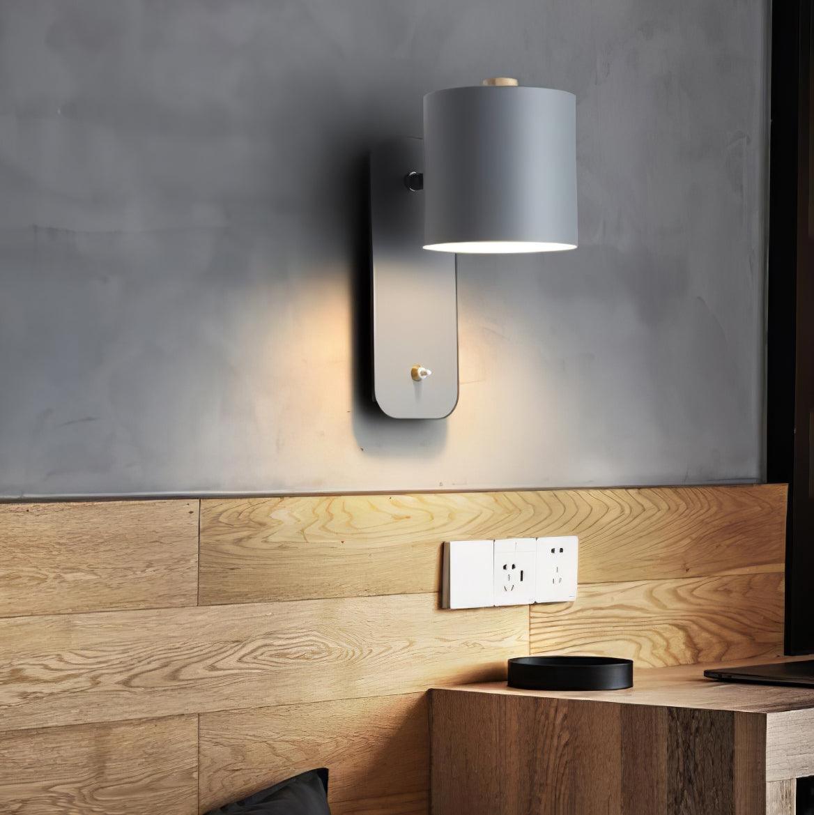 Metal Rotating Cylinder Wall Sconce