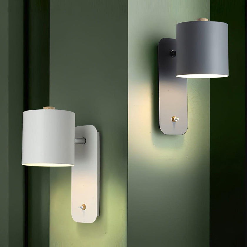 Metal Rotating Cylinder Wall Sconce