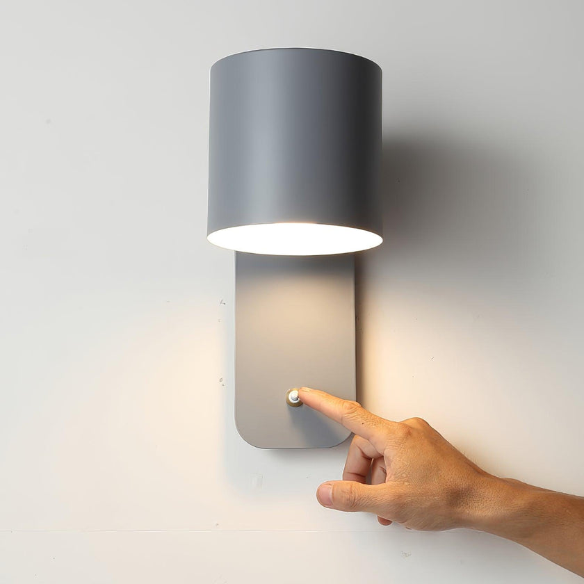 Metal Rotating Cylinder Wall Sconce