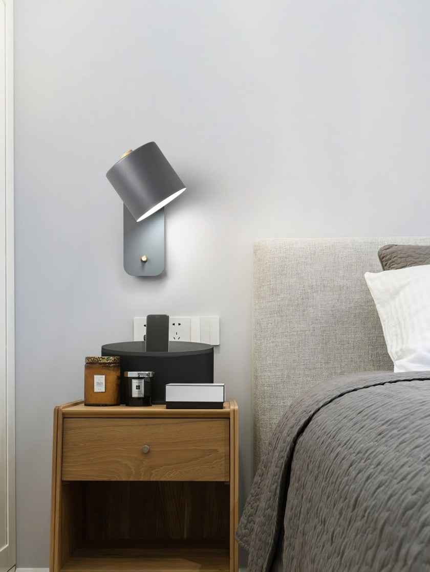 Metal Rotating Cylinder Wall Sconce