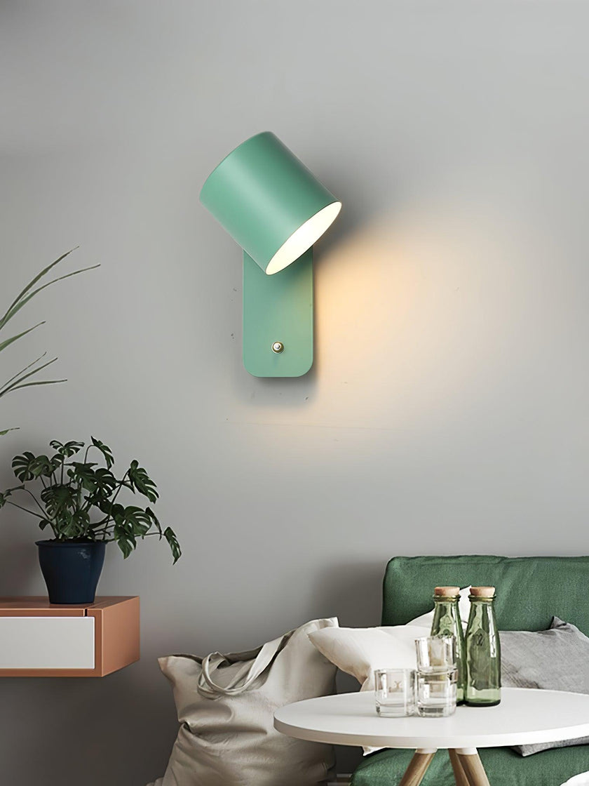 Metal Rotating Cylinder Wall Sconce