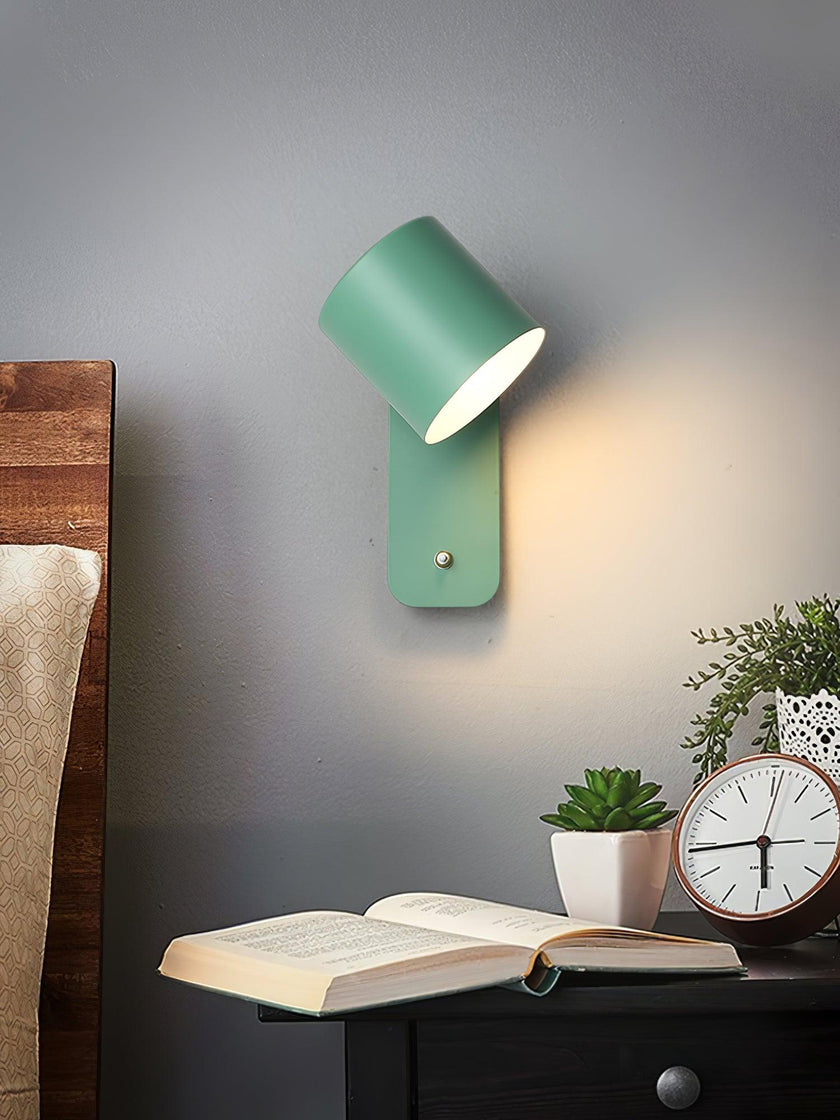 Metal Rotating Cylinder Wall Sconce