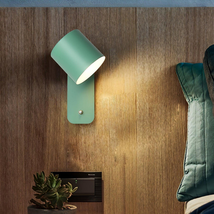 Metal Rotating Cylinder Wall Sconce