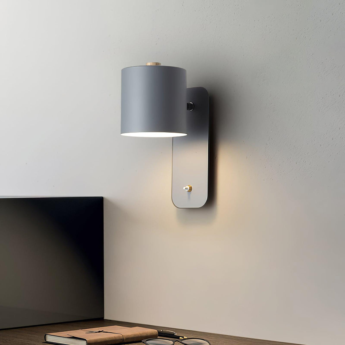 Metal Rotating Cylinder Wall Sconce