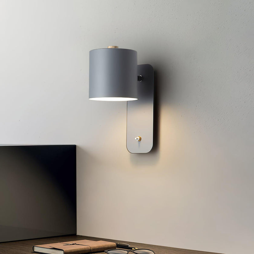 Metal Rotating Cylinder Wall Sconce