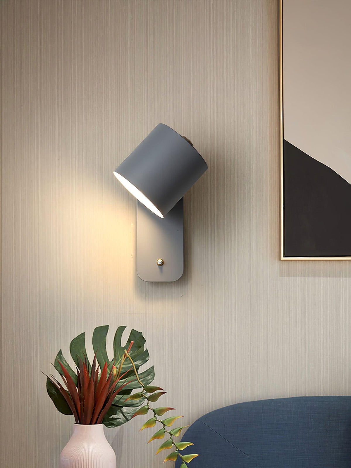 Metal Rotating Cylinder Wall Sconce