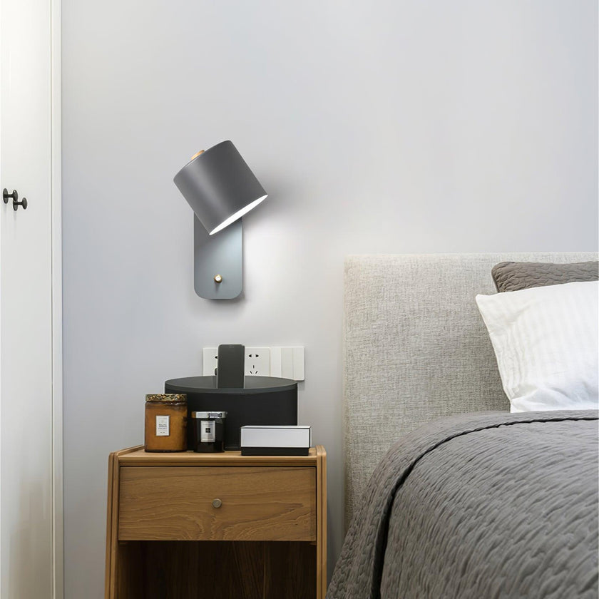 Metal Rotating Cylinder Wall Sconce