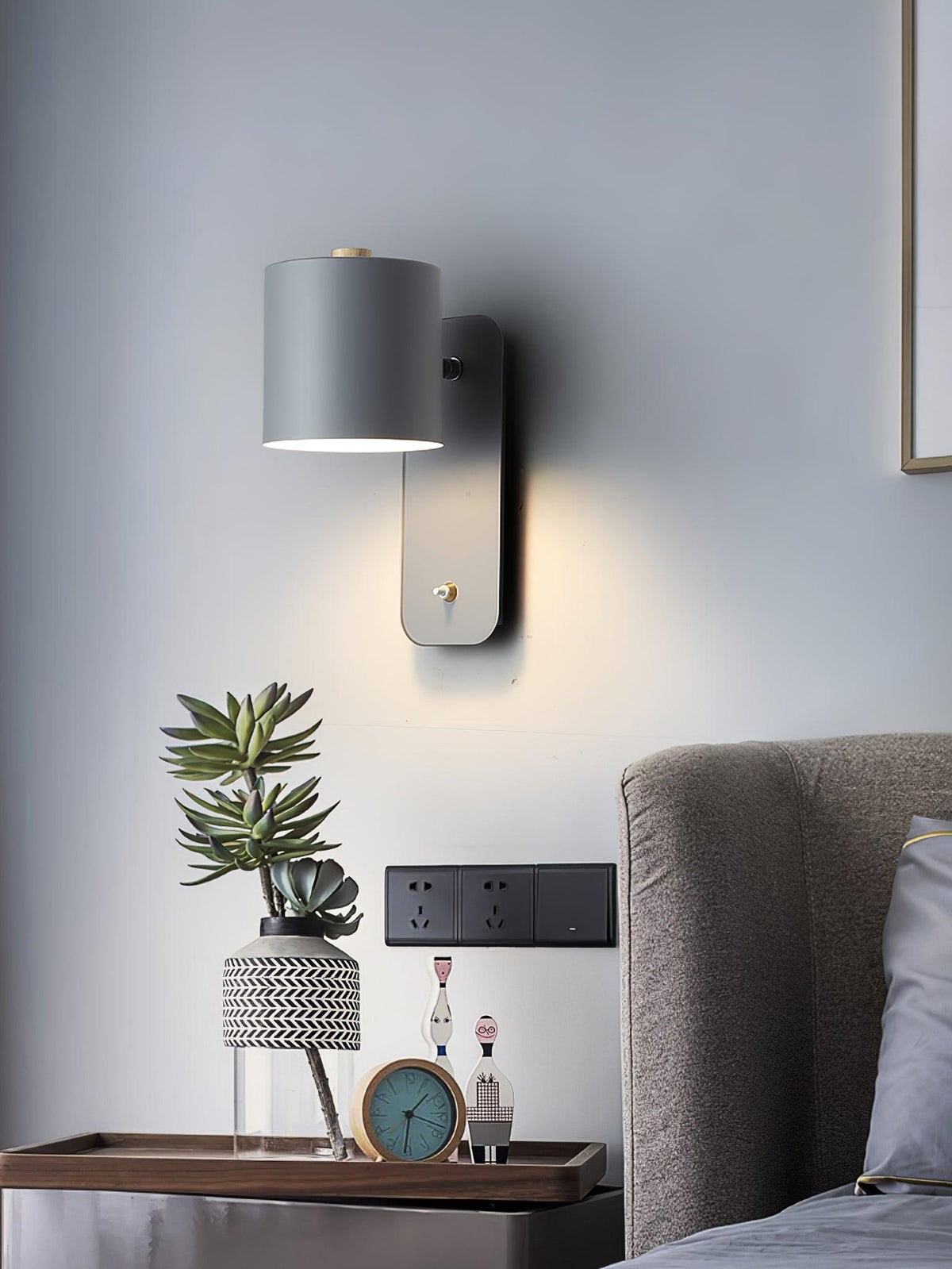 Metal Rotating Cylinder Wall Sconce