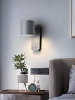 Metal Rotating Cylinder Wall Sconce