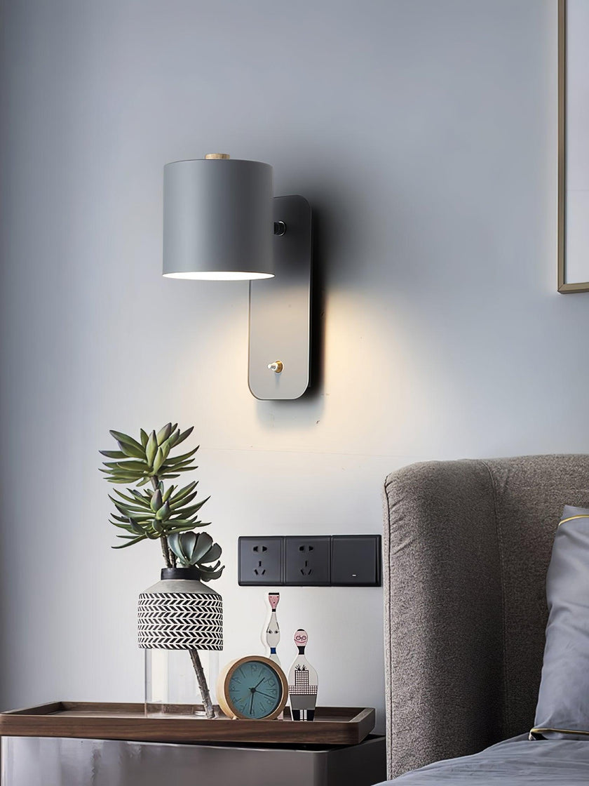 Metal Rotating Cylinder Wall Sconce