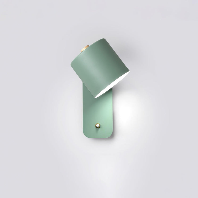 Metal Rotating Cylinder Wall Sconce