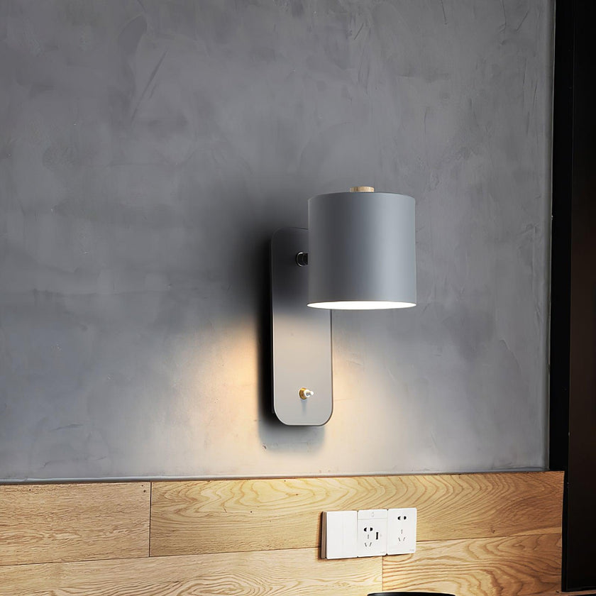 Metal Rotating Cylinder Wall Sconce