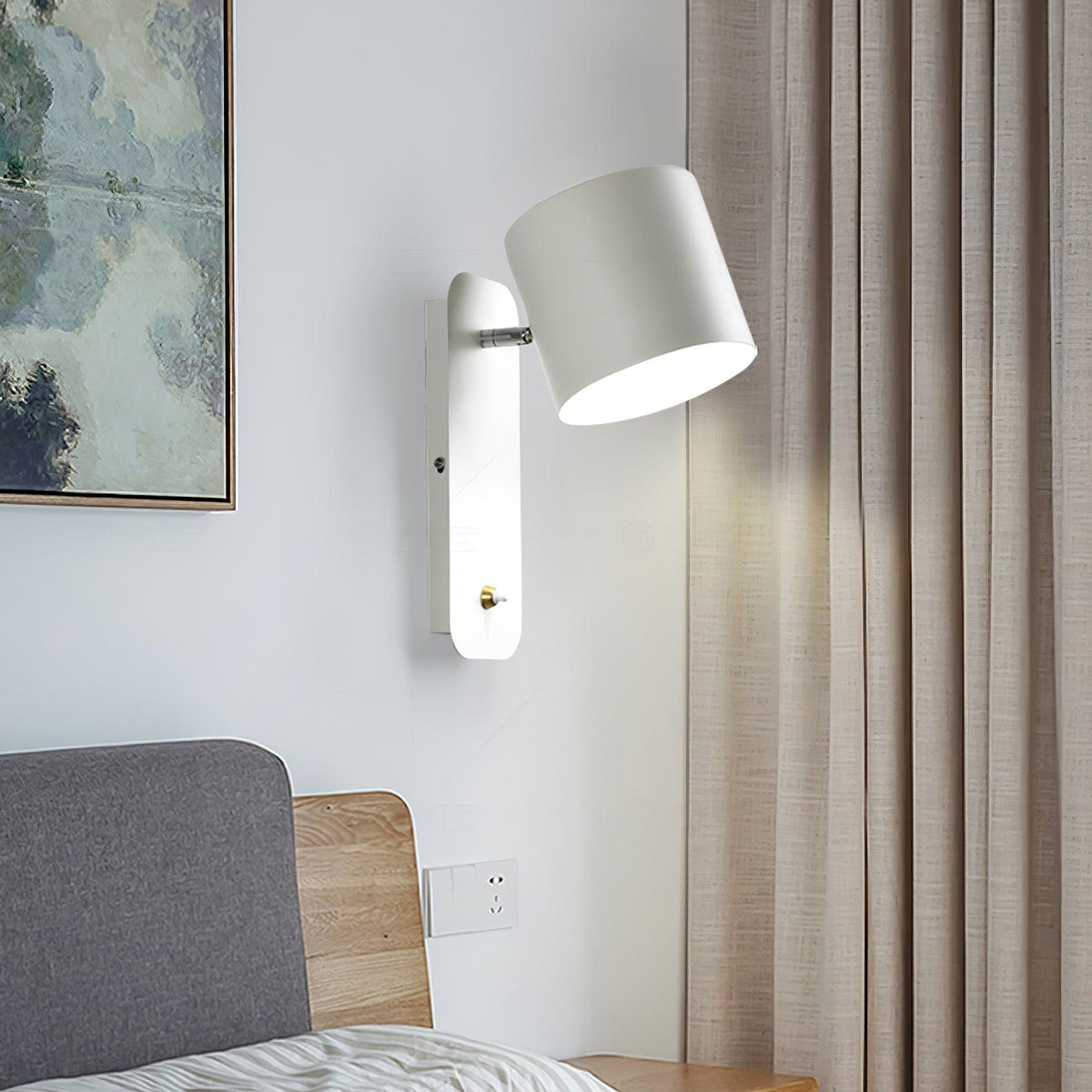 Metal Rotating Cylinder Wall Sconce