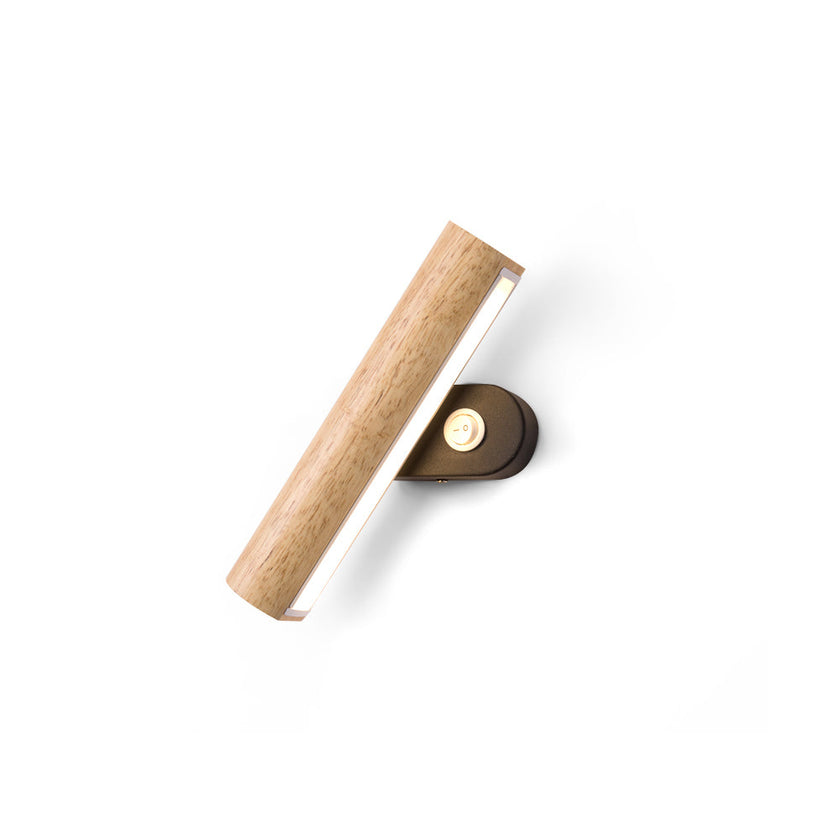 Wood Rotating Tube Wall Sconce