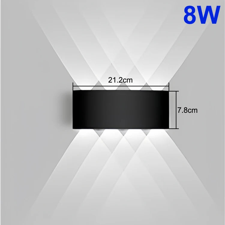 Aluminum Modern Waterproof Up-Down LED Wall Light