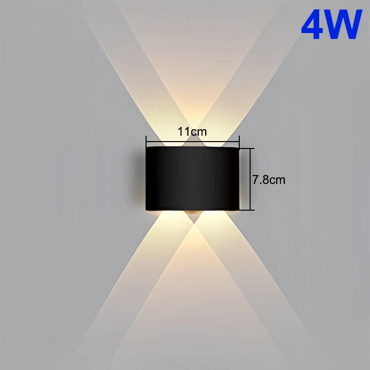 Aluminum Modern Waterproof Up-Down LED Wall Light