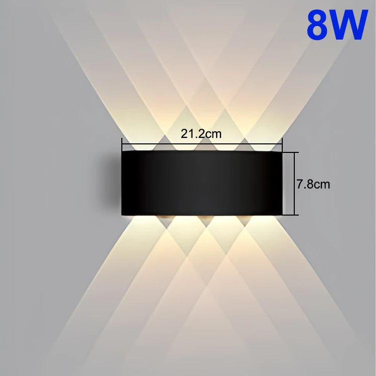 Aluminum Modern Waterproof Up-Down LED Wall Light