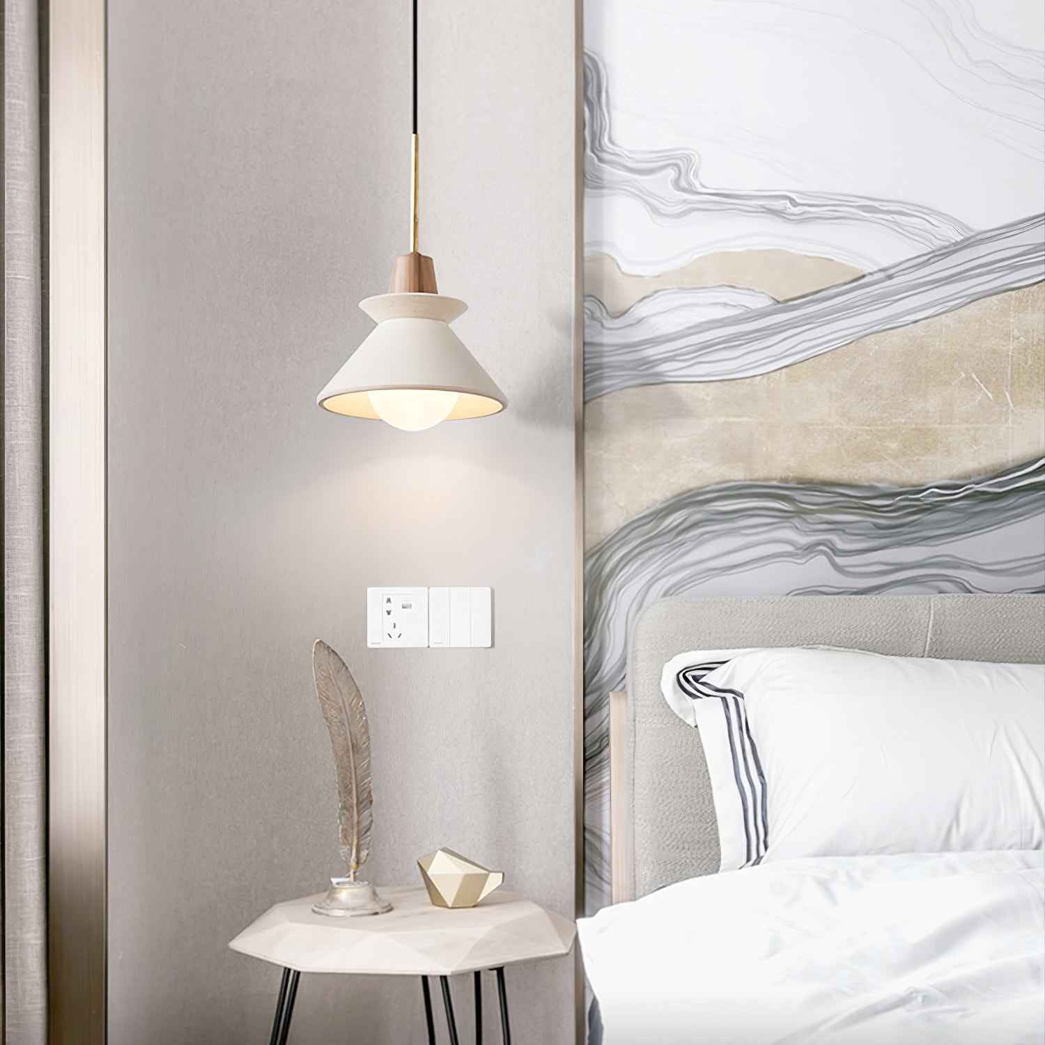 Minimalist Scandinavian Resin Pendant Lamp