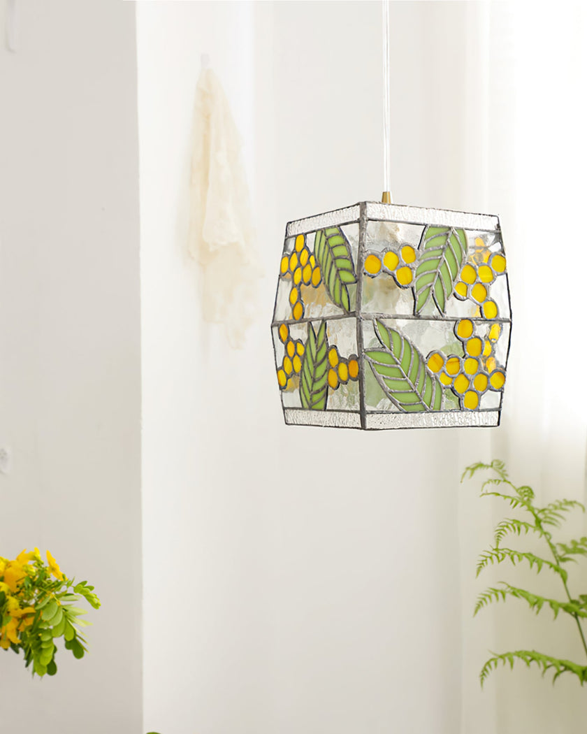 Calvrane Stained Glass Dome Pendant Light