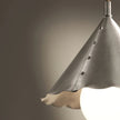 Calvrane Brass Scalloped Cone Pendant Light