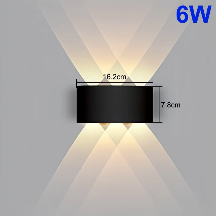 Aluminum Modern Waterproof Up-Down LED Wall Light