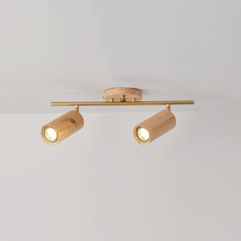 Scandinavian Shaker Ash Wood Multi-Head Spotlight