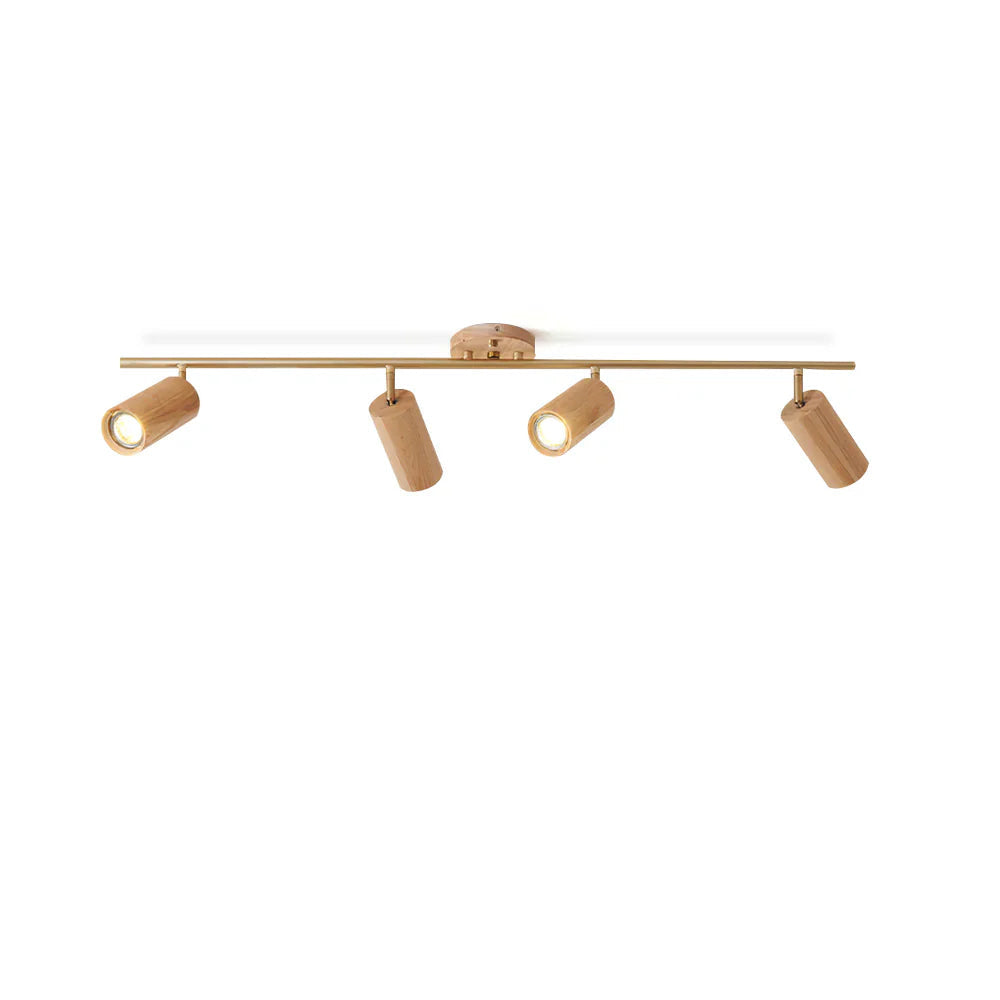 Scandinavian Shaker Ash Wood Multi-Head Spotlight