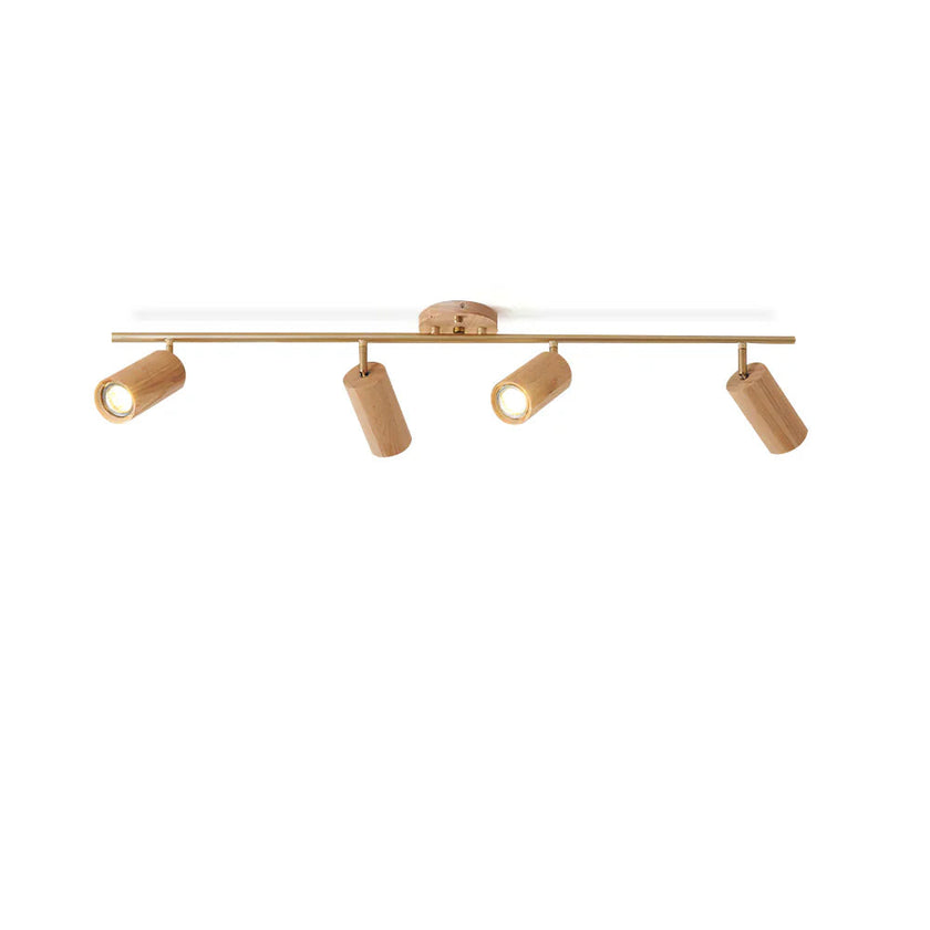Scandinavian Shaker Ash Wood Multi-Head Spotlight