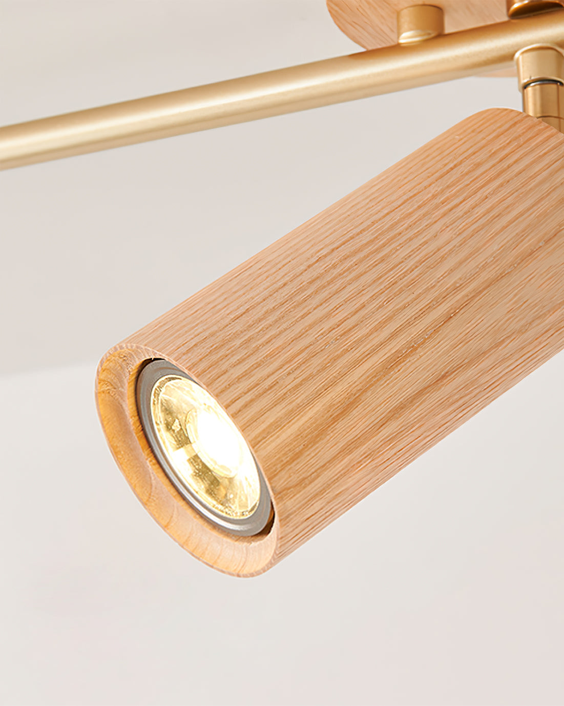 Scandinavian Shaker Ash Wood Multi-Head Spotlight