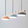 Scandinavian Bird Resin Linear Pendant Lamp