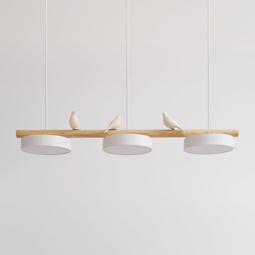 Scandinavian Bird Resin Linear Pendant Lamp