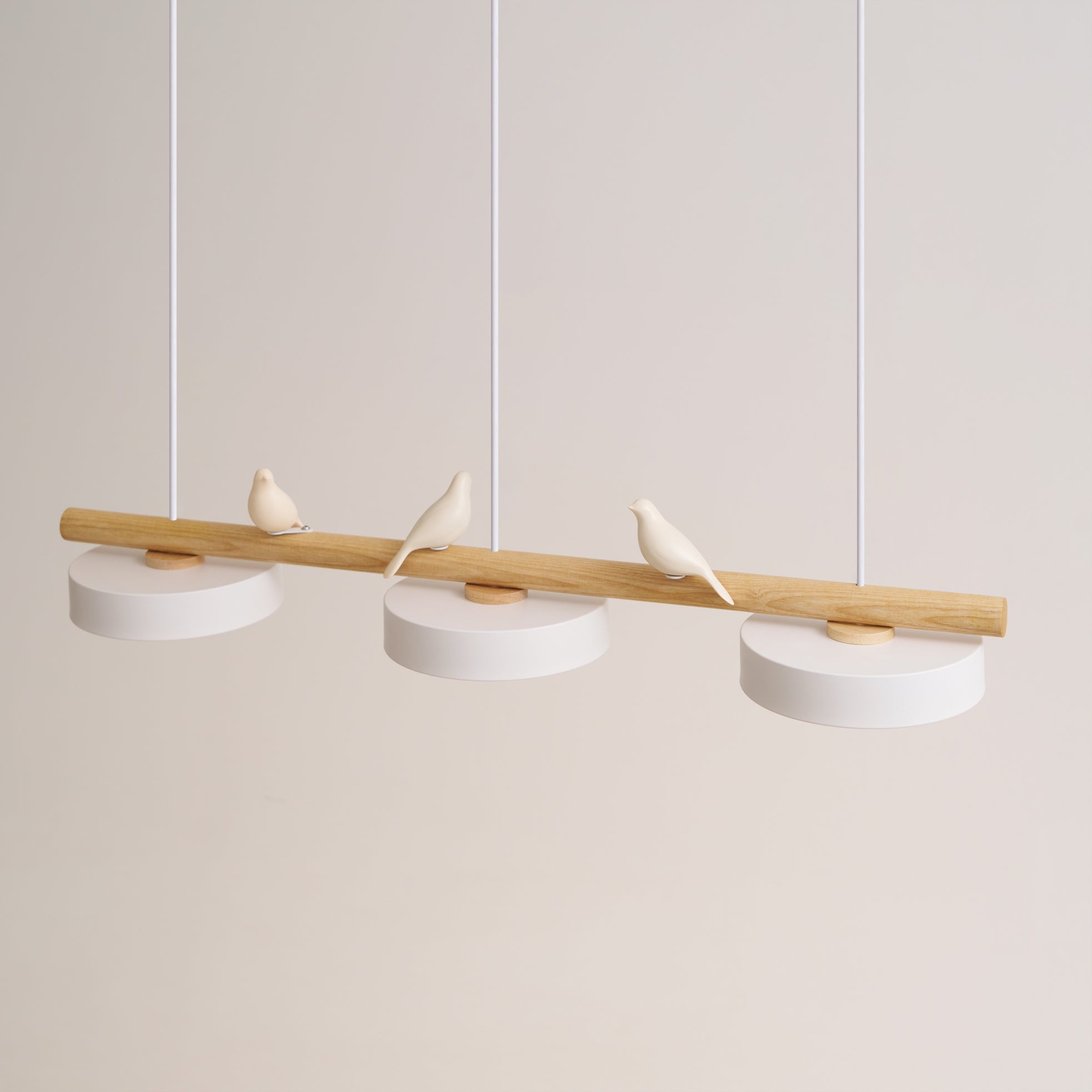 Scandinavian Bird Resin Linear Pendant Lamp