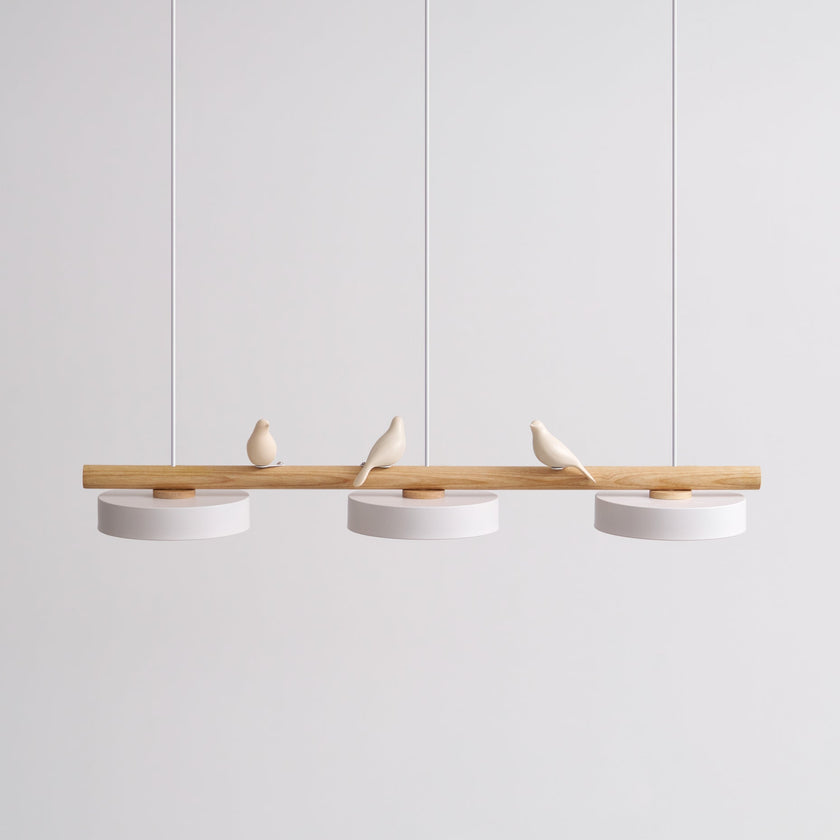 Scandinavian Bird Resin Linear Pendant Lamp