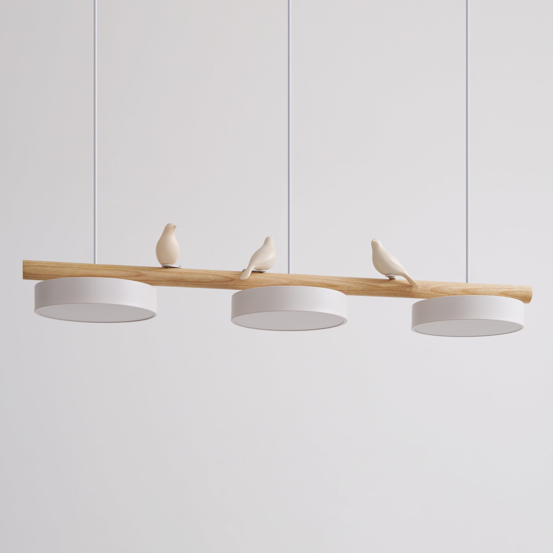 Scandinavian Bird Resin Linear Pendant Lamp