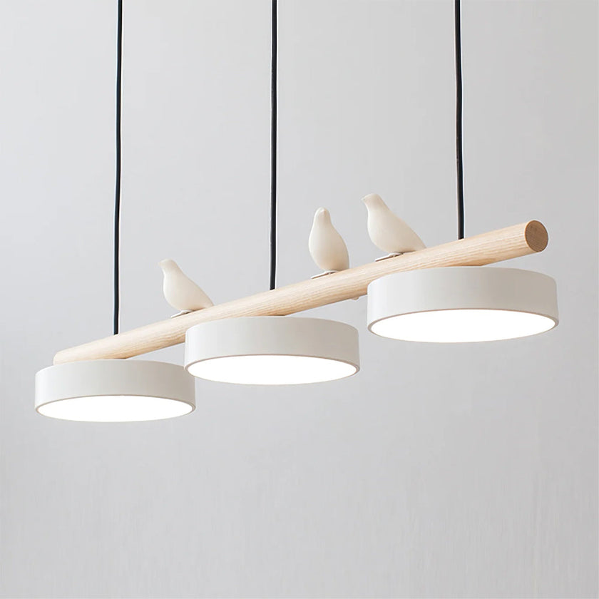 Scandinavian Bird Resin Linear Pendant Lamp
