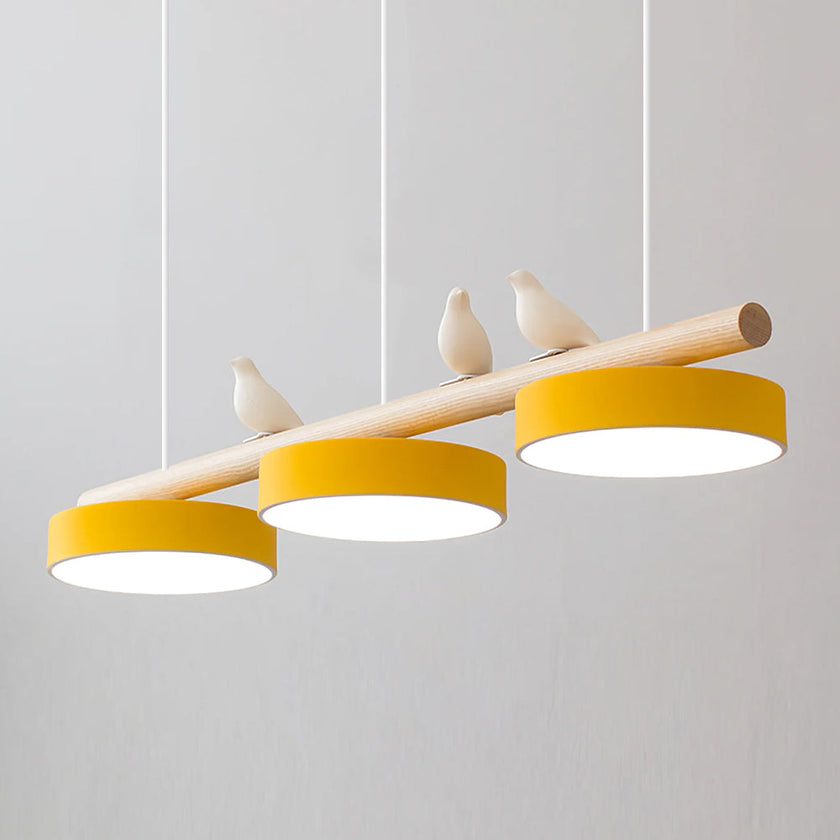 Scandinavian Bird Resin Linear Pendant Lamp