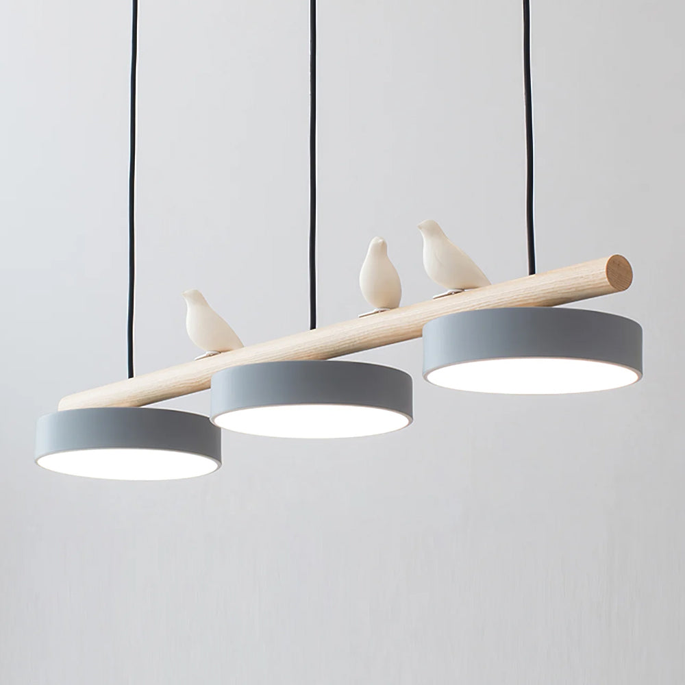 Scandinavian Bird Resin Linear Pendant Lamp