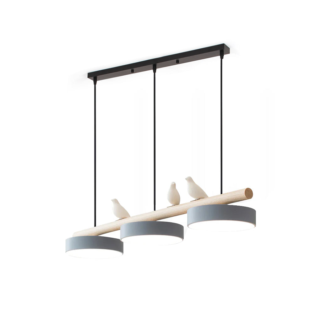 Scandinavian Bird Resin Linear Pendant Lamp