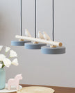 Scandinavian Bird Resin Linear Pendant Lamp