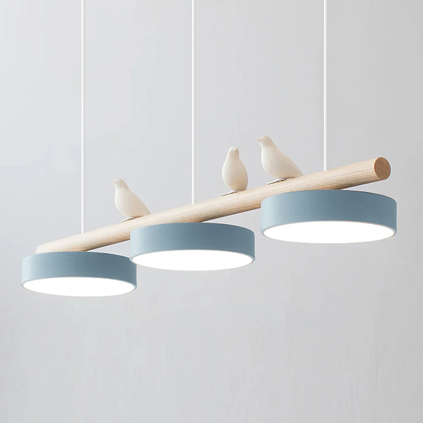 Scandinavian Bird Resin Linear Pendant Lamp